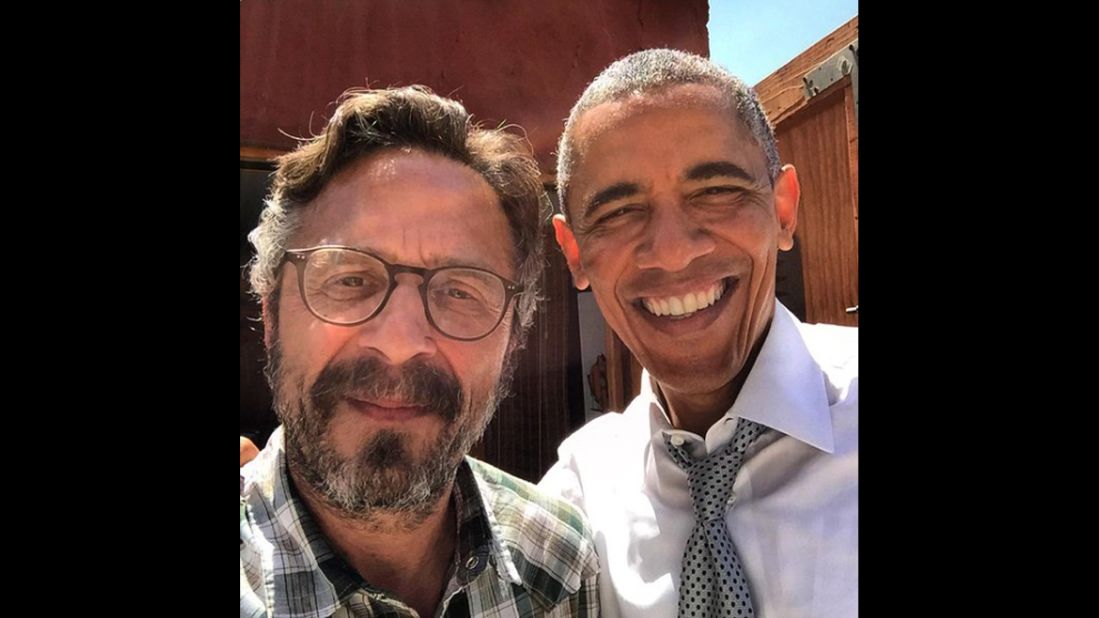 U.S. President Barack Obama <a href="https://twitter.com/marcmaron/status/611997157353111552?lang=en" target="_blank" target="_blank">takes a selfie</a> with comedian Marc Maron on Friday, June 19. Maron <a href="http://potus.wtfpod.com" target="_blank" target="_blank">interviewed Obama</a> for his podcast "WTF with Marc Maron," and the two talked about a variety of topics, including race relations in America. Obama told Maron there has been progress over the last few decades, but <a href="http://www.cnn.com/2015/06/22/politics/barack-obama-n-word-race-relations-marc-maron-interview/index.html" target="_blank">"racism, we are not cured of it."</a>