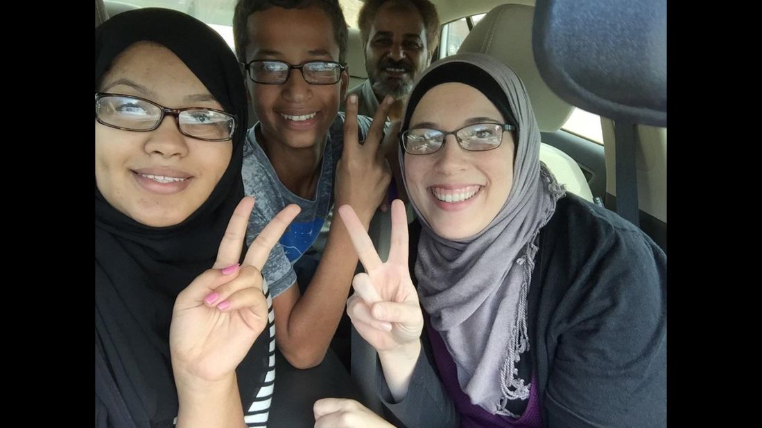 "Going to meet my lawyer," <a href="https://twitter.com/IStandWithAhmed/status/644179809170509824" target="_blank" target="_blank">tweeted Ahmed Mohamed,</a> second from left, on Wednesday, September 16. The 14-year-old <a href="http://www.cnn.com/2015/09/17/us/texas-student-ahmed-muslim-clock-bomb/index.html" target="_blank">was arrested at his school earlier in the week</a> after a teacher thought the homemade clock he built was a bomb. Once the story became public, he received thousands of tweets and Facebook posts of encouragement. President Barack Obama invited him to the White House and praised his love of science. Leaders at Reddit and Twitter offered him internships. And Facebook creator Mark Zuckerberg invited him to visit the company's headquarters. Ahmed, who is Muslim, told MSNBC he has been called bombmaker and a terrorist before "just because of my race and my religion."