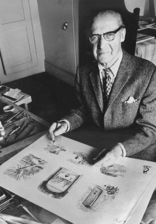 English artist, Ernest Howard Shepard illustrated the series of children's books under the name of EH Shepard.