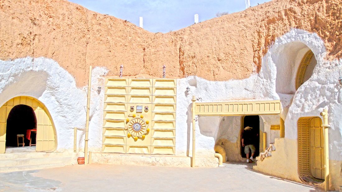 <strong>Luke Skywalker's home (Hotel Sidi Driss, Matmata, Tunisia): </strong>Built centuries ago by indigenous Berbers, this subterranean cave homes were converted to a hotel which George Lucas used as Luke Skywalker's childhood home in the original "Star Wars" film. It's still a hotel and contains props used in "Attack of the Clones."