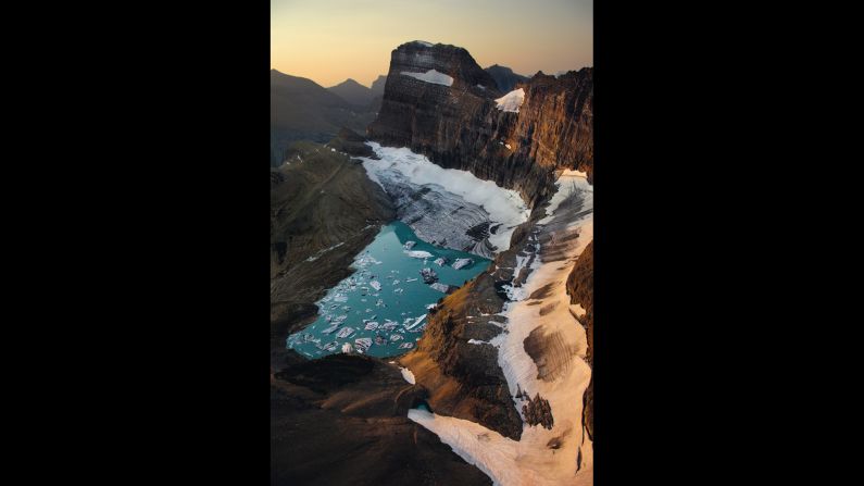 Montana's Grinnell Glacier, a robust body of ice decades ago, is melting. 