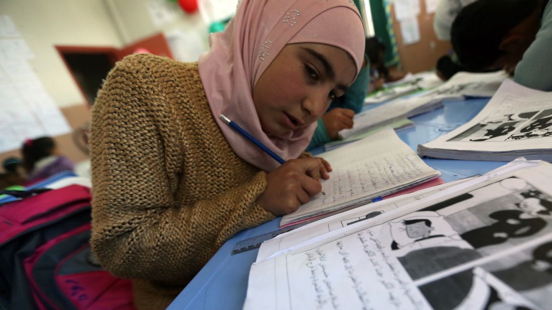A contribution to the International Rescue Committee could help Syrian refugees, like these children studying at an IRC school in Lebanon, and others who have fled their war-torn homes around the world. 