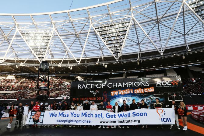 It's not all frivolous fun. The drivers took the opportunity to send a message of support to ROC regular Michael Schumacher, who is still recovering from a head injury sustained skiing nearly two years ago.