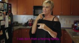 Jamie Crowley is deaf and is the mother of two deaf sons.