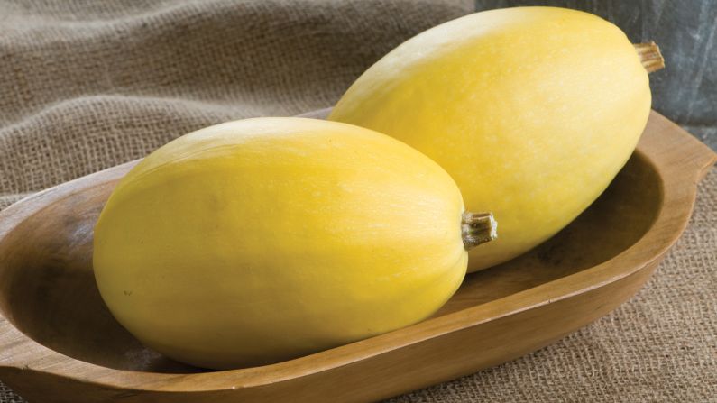 Another great roasting squash. The personal-sized Pinnacle Spaghetti squash is a little smaller than the usual spaghetti squash type. Take a fork and run it along the inside to create spaghetti-type strands that are a great alternative to traditional spaghetti. 