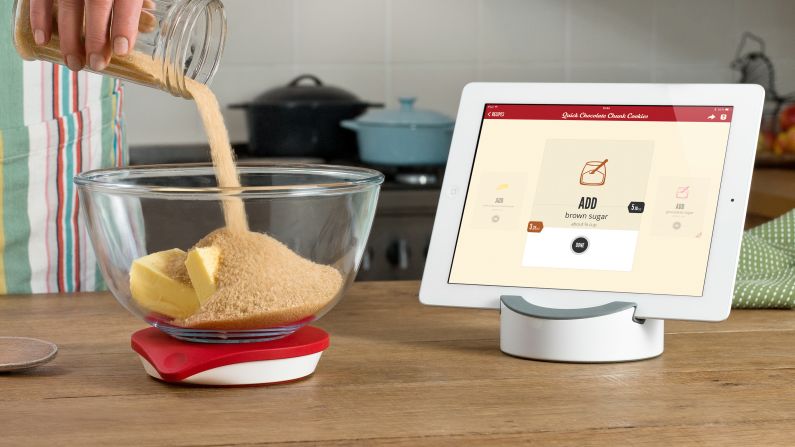 This <a href="https://www.getdrop.com/" target="_blank" target="_blank">Drop connected scale</a>, geared to bakers and any cook who has trouble adapting or following recipes, syncs with an iPad to display precise measurements and eliminate margins of error. It's easy to use and doesn't hog your counter, and the accompanying app offers hundreds of recipes. One drawback: It works only with Apple devices.