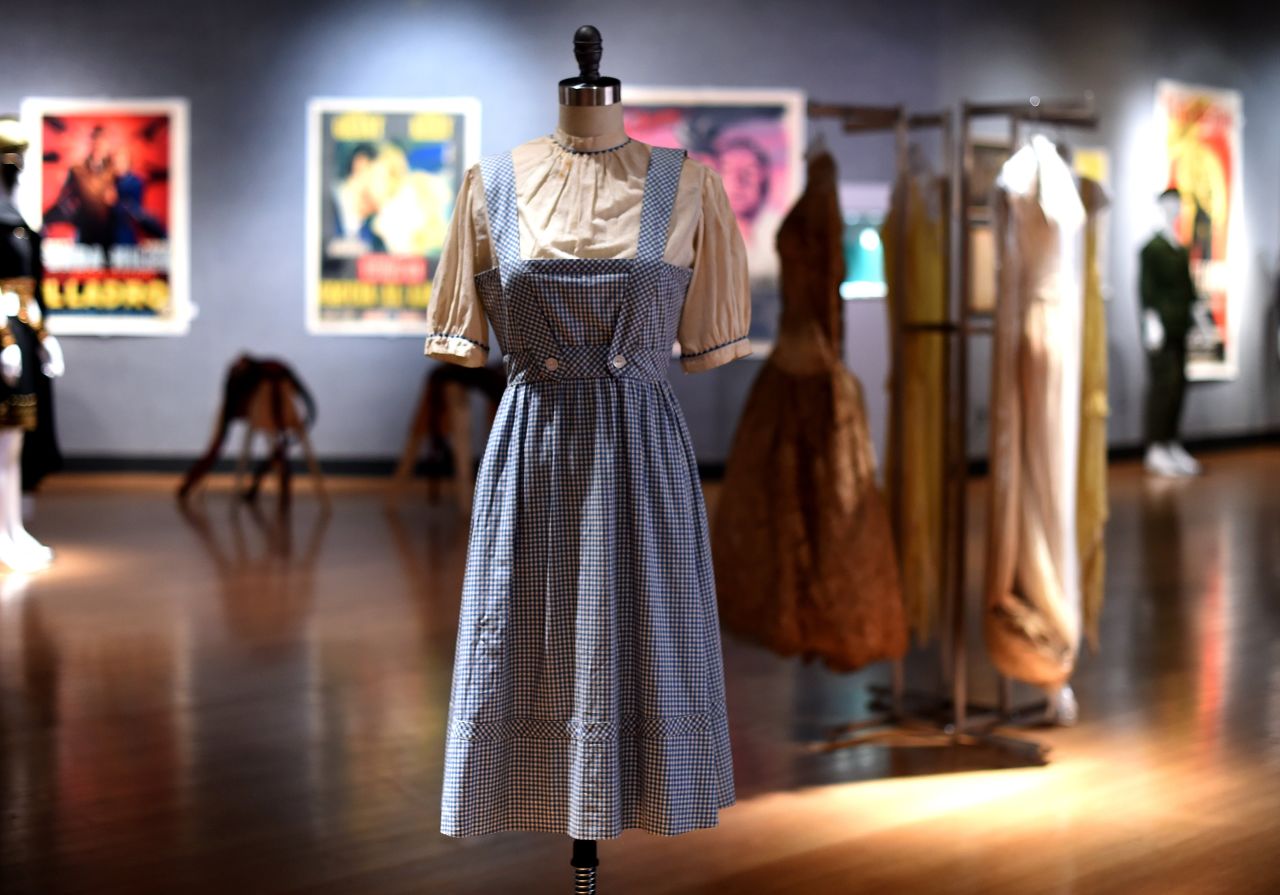 The iconic blue gingham apron and shirt costume that Judy Garland wore as Dorothy in the 1939 classic "The Wizard of Oz" sold for $1,565,000 at a New York auction. Here are other items that fetched eye-popping record sales prices on the auction block in recent times: 