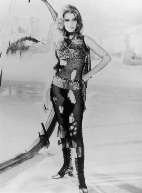Jane Fonda offers us a futuristic re-imagining of the Amazon woman in 1960s space adventure, "Barbarella." 