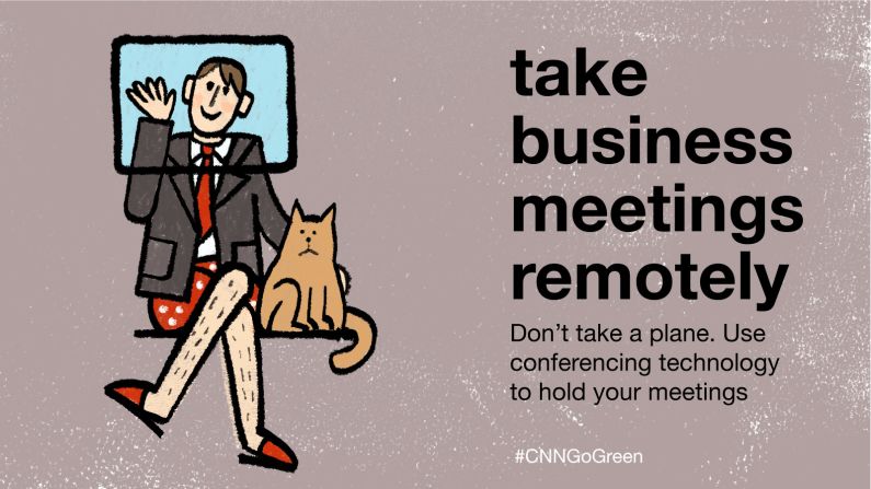 The transportation sector accounts for 27% of all greenhouse gas emission in the <a target="_blank" target="_blank">U.S. alone</a>. So unless the face-to-face meeting is absolutely necessary, stay put.