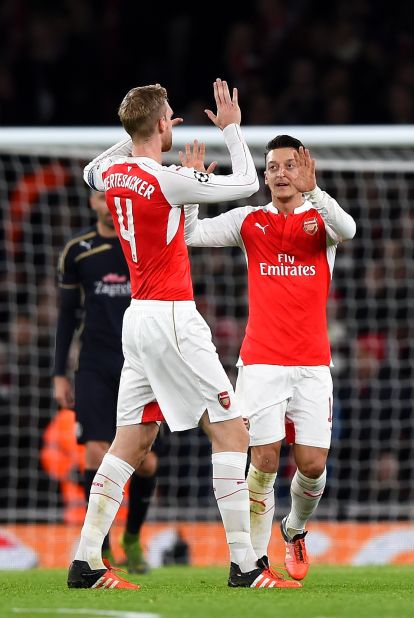 Mesut Ozil of Arsenal made the crucial breakthrough for Arsenal against Dinamo Zagreb in the 3-0 win.