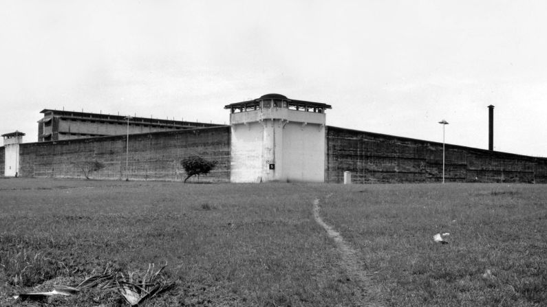 Changi Prison was originally built by the British in 1936. During World War II the Japanese kept prisoners of war here. It continued to be used after the war as a jail -- this photo was taken in 1965. A museum commemorating its wartime inmates now stands close to the original site. 