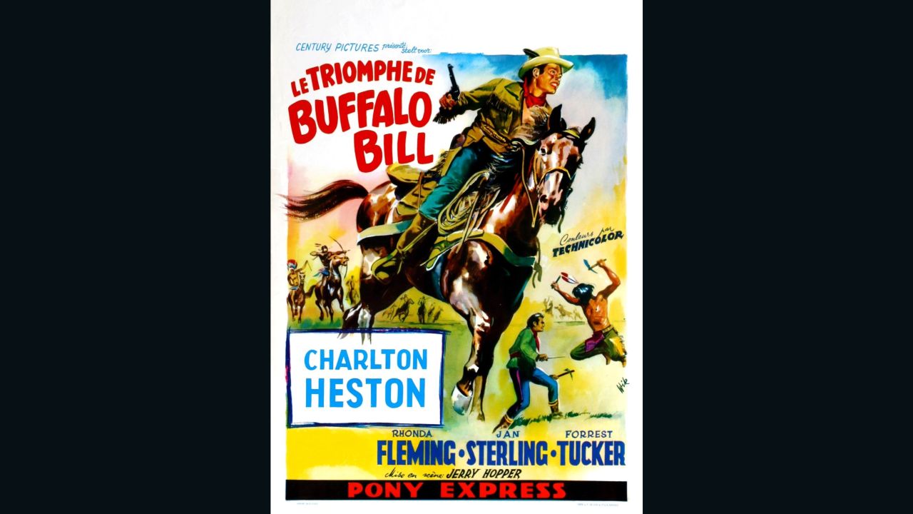 Poster for the French version of Jerry Hooper's "Pony Express" (1954).