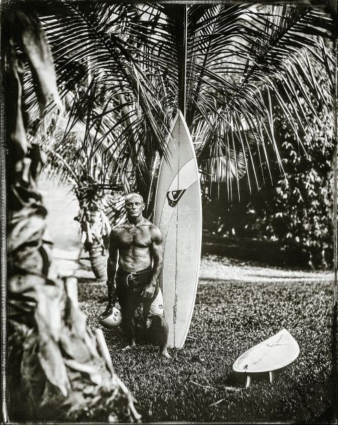 Diminutive in height but a giant on the waves, Australia's two-time world champion Carroll earned surfing's first million-dollar sponsorship following his 1988 deal with Quiksilver.   <br />"He was a legend of surfing," Testemale says. "That board is a replica of the one that he used when he was the world champion and when he won the Pipe Masters (three times).<br />"The design of his board, it's renowned in the surfing world. He was always wearing a helmet because of injuries."