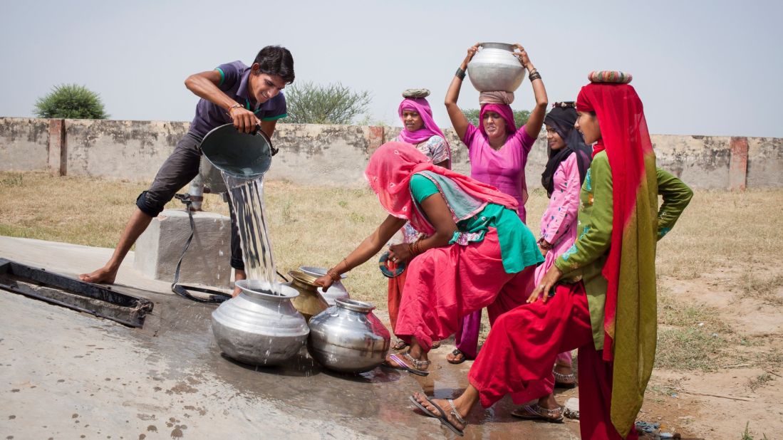 Aakash Ganga was designed to provide water to the whole community. Half of the water collected from the rooftops goes to the homeowners. The other half goes to a community reservoir.