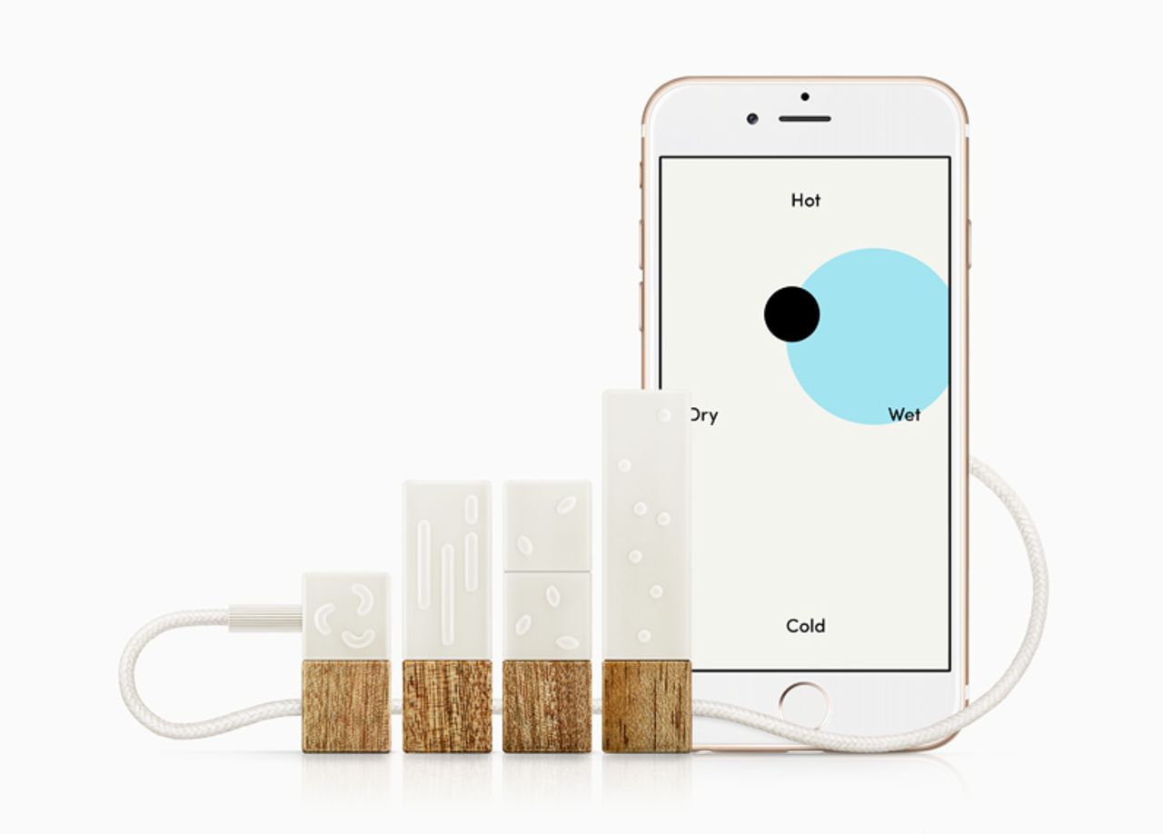 Lapka's environment sensor can test food as well as air quality. 