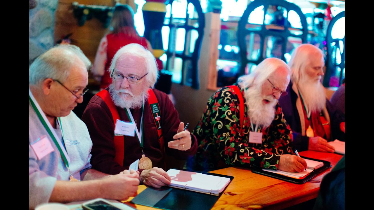 The school runs for three days every October at the Santa House in Midland. The Santas listen to experts speak about marketing, tax laws and Santa Claus' history. 