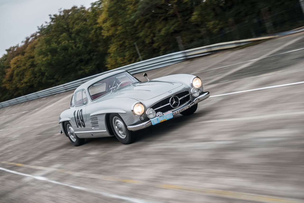 It is scarcely possible for the Mercedes-Benz Gullwing to get any more desirable -- unless, like this one, it was driven by the great <a href="http://www.stirlingmoss.com/" target="_blank" target="_blank">Stirling Moss</a>. An icon's icon, it still wears the livery from Moss' second overall finish at the legendary Tour de France in 1956.