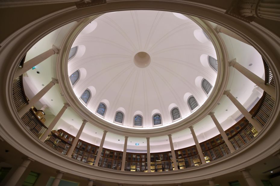 If visitors look up they'll see this impressive dome at the National Gallery Singapore, now home to the largest collection of modern Southeast Asian art. 