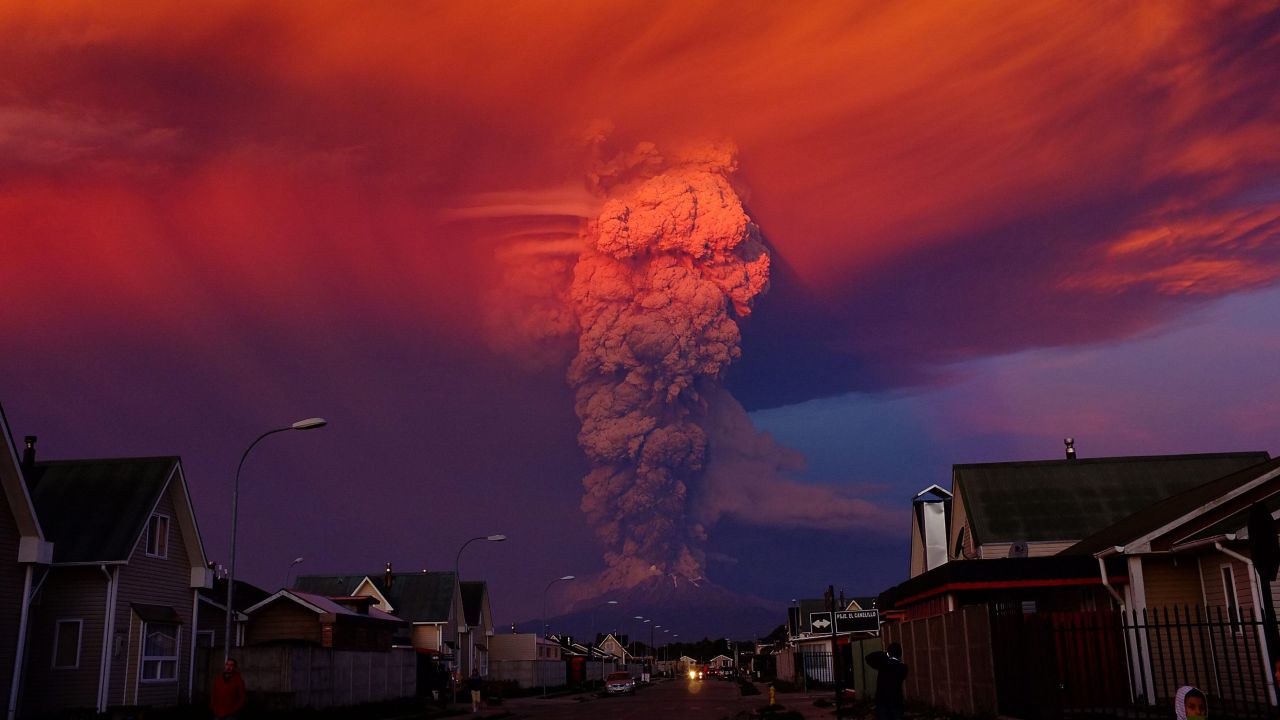 <strong>April 22:</strong> Smoke rises from the Calbuco volcano near Puerto Montt, Chile. It was the volcano's <a href="http://www.cnn.com/2015/04/23/americas/chile-volcano/" target="_blank">first eruption in more than 40 years,</a> and nearby residential areas were evacuated.