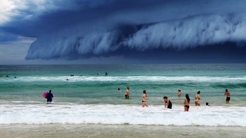 <strong>November 6:</strong> Storm clouds move in over Bondi Beach in Sydney.