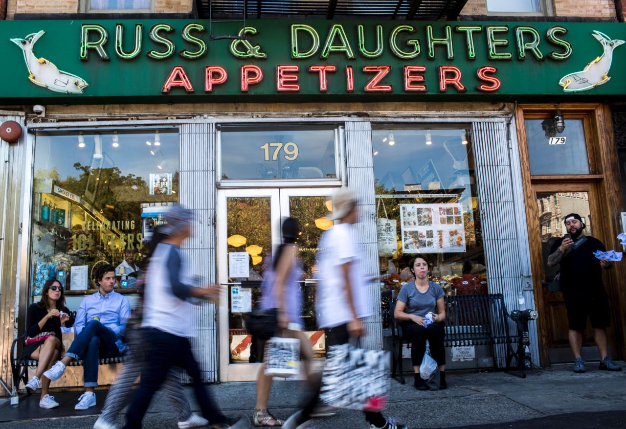 There are endless places to grab a fast bagel or other breakfast item, but Russ & Daughters is one we keep going back to. 