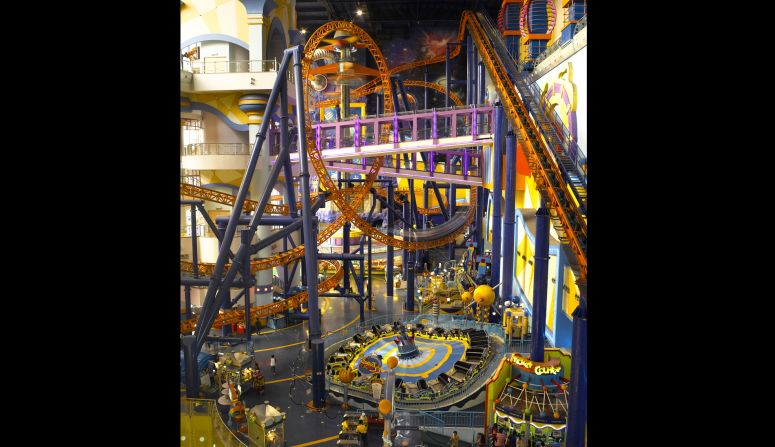 The ride that loops and turns inside the mall is the star attraction at Berjaya Times Square.