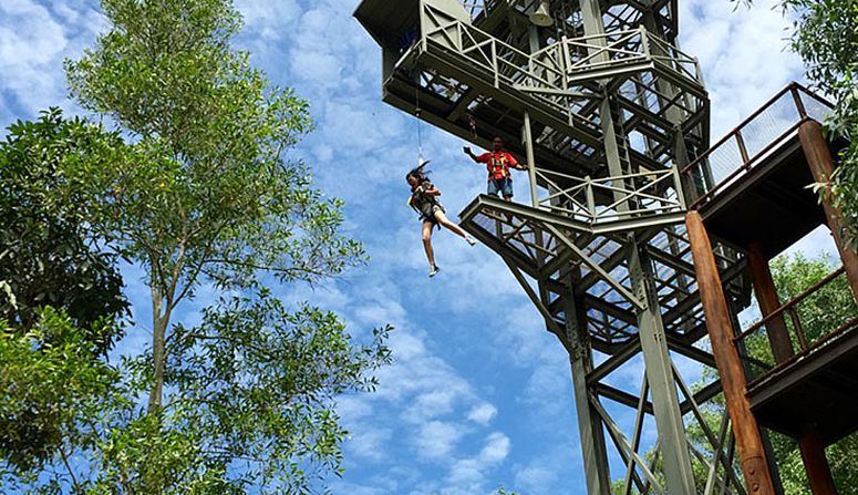 The good old-fashioned fun found in Escape Theme Park Penang  doesn't require cutting-edge technology -- just the bravery to leap into the air.