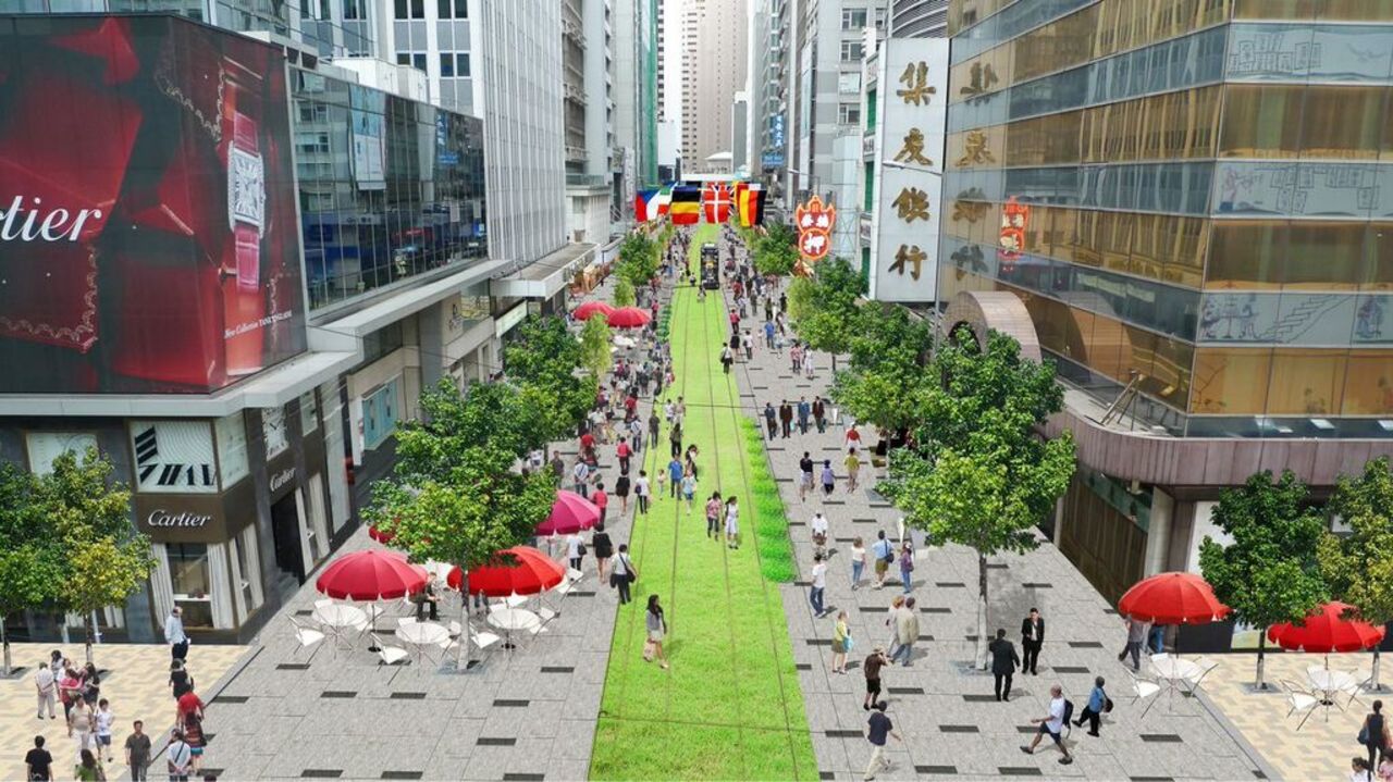Hong Kong is mulling over plans to make one section of its bustling downtown a bit more eco-friendly. A range of civic groups have proposed to make Des Veoux Road in Central, a major city artery, pedestrian-only. 