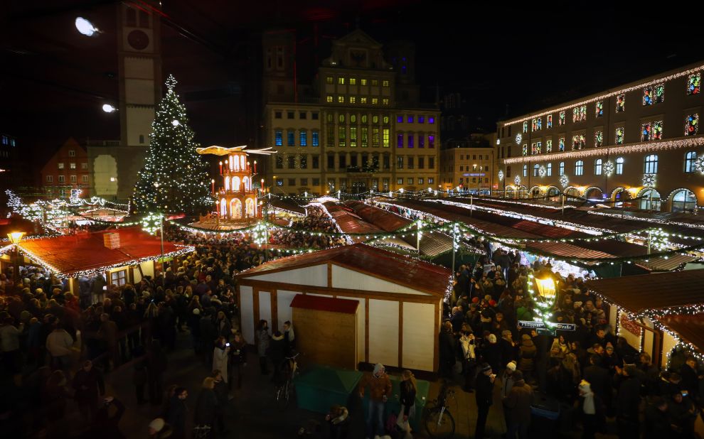Augsburg is the largest city along Germany's Romantic Road. The city's Christmas market adds to its allure.