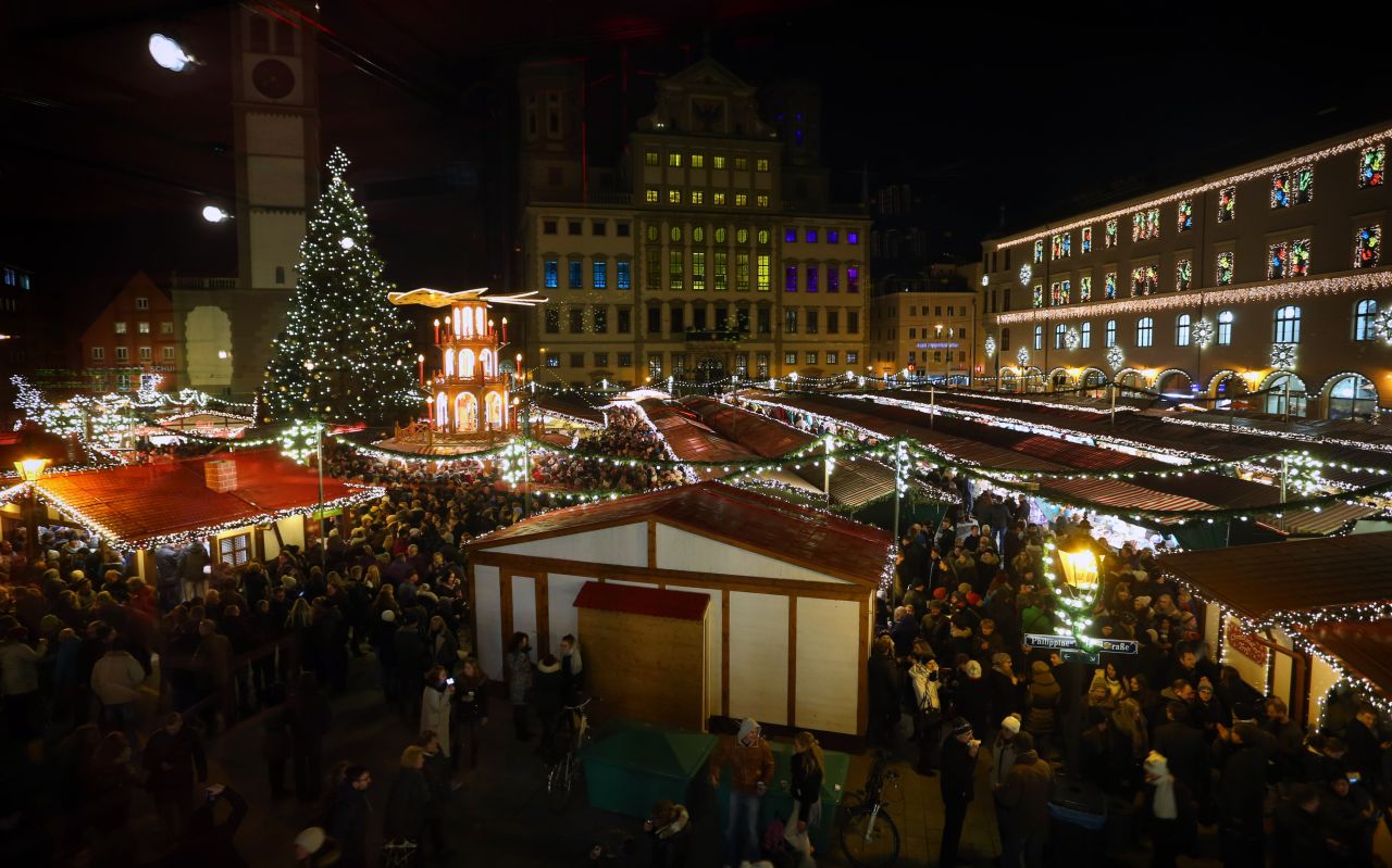 Augsburg is the largest city along Germany's Romantic Road. The city's Christmas market adds to its allure.