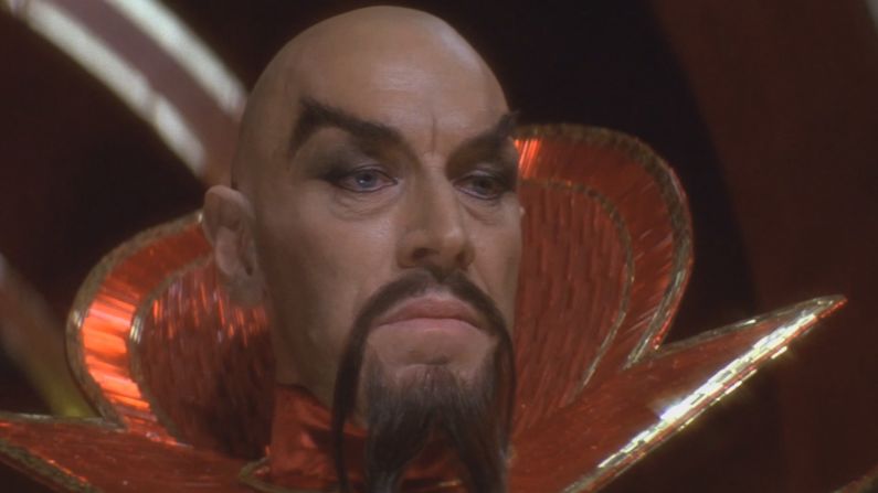 Legendary actor Max von Sydow was almost unrecognizable as the evil Ming the Merciless.