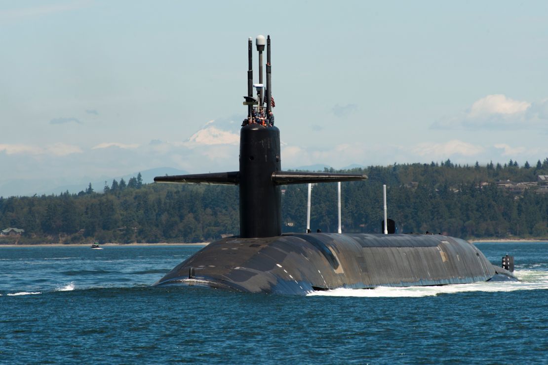 The ballistic-missile submarine USS Pennsylvania (SSBN 735) returns home to Naval Base Kitsap-Bangor following a patrol. 