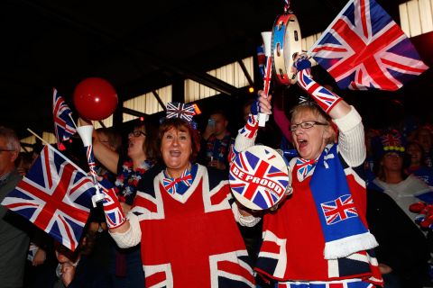 The British fans who made the trip to Ghent near Brussels were in buoyant mood, sensing a huge upset was on the cards. 