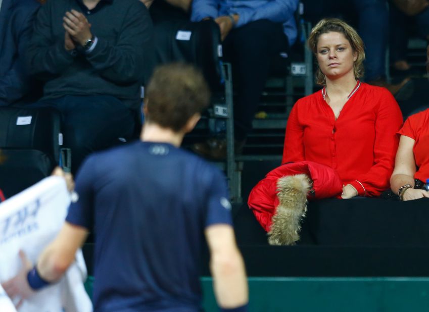 There was another familiar face in the crowd, in Belgium's four-time grand slam winner Kim Clijsters. 