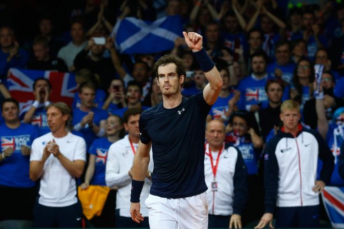 Murray improved to 9-0 in the Davis Cup this season, the key man in victories over the U.S., France and Australia. 