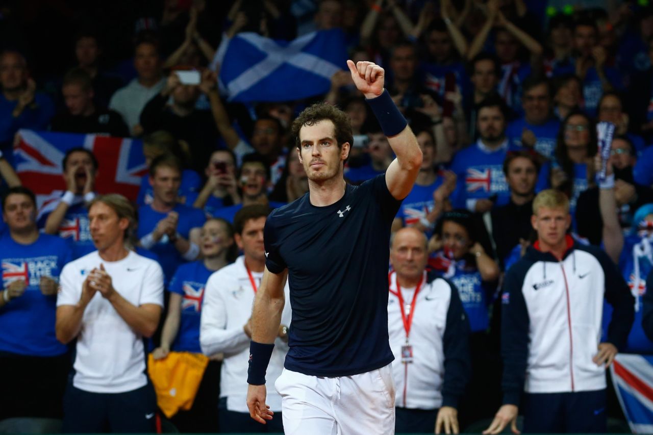 Murray improved to 9-0 in the Davis Cup this season, the key man in victories over the U.S., France and Australia. 