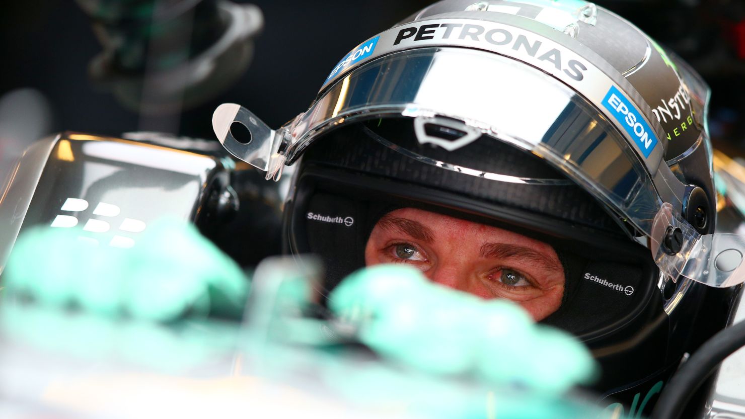 Nico Rosberg of Germany and Mercedes GP sits in his car in the garage during final practice for the Abu Dhabi Grand Prix.