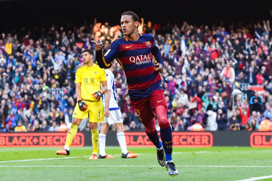 Brazilian, Neymar scored the first and third goals in the comfortable victory that cements Barca's position at the top of the La Liga table.