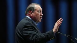 Republican presidential candidate former Arkansas Governor Mike Huckabee speaks during the Sunshine Summit conference being held at the Rosen Shingle Creek on November 13, 2015 in Orlando, Florida.