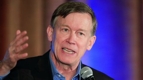 Colorado Gov. John Hickenlooper (D-CO) addresses the audience at the Colorado Energy Forum presented by the Consumer Energy Alliance on October 14, 2014 in Westminster, Colorado.