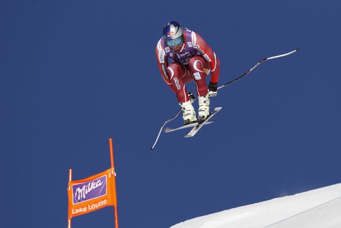 Svindal injured himself playing football with teammates last autumn, but stole downhill victory on Saturday by a hundredth of a second.