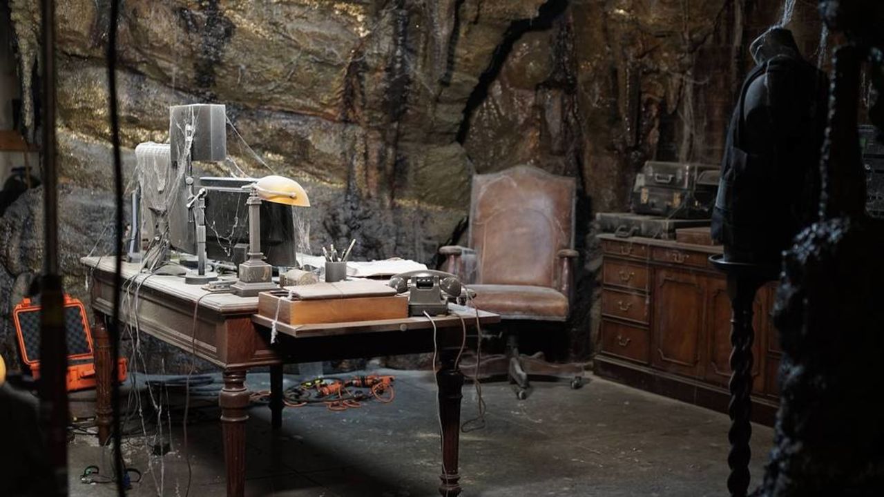 Another angle of the cave, with Thomas Wayne's secret office.