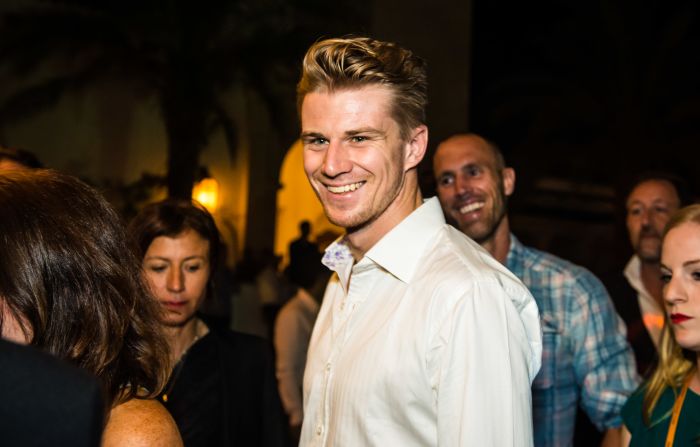 Force India driver Nico Hulkenberg was also in attendance. He finished the season in tenth spot in the drivers' championship.