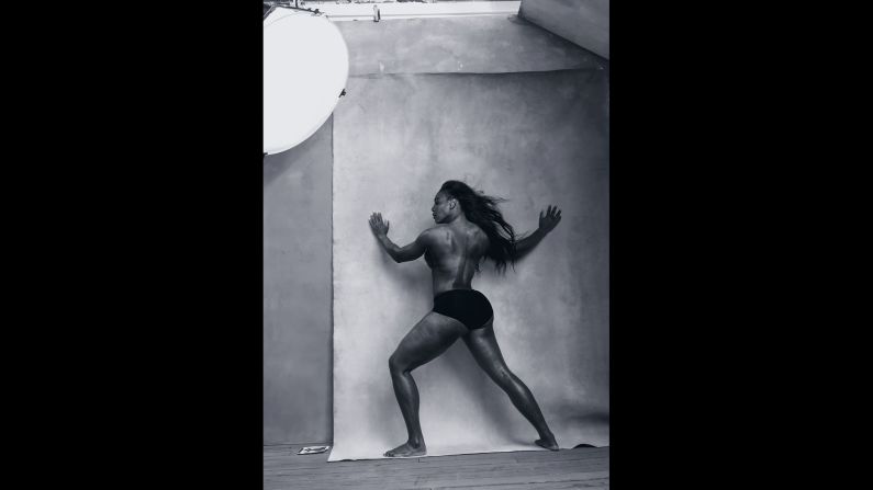 This striking portrait of tennis player Serena Williams is another of the images Leibovitz took for the Pirelli calender. 