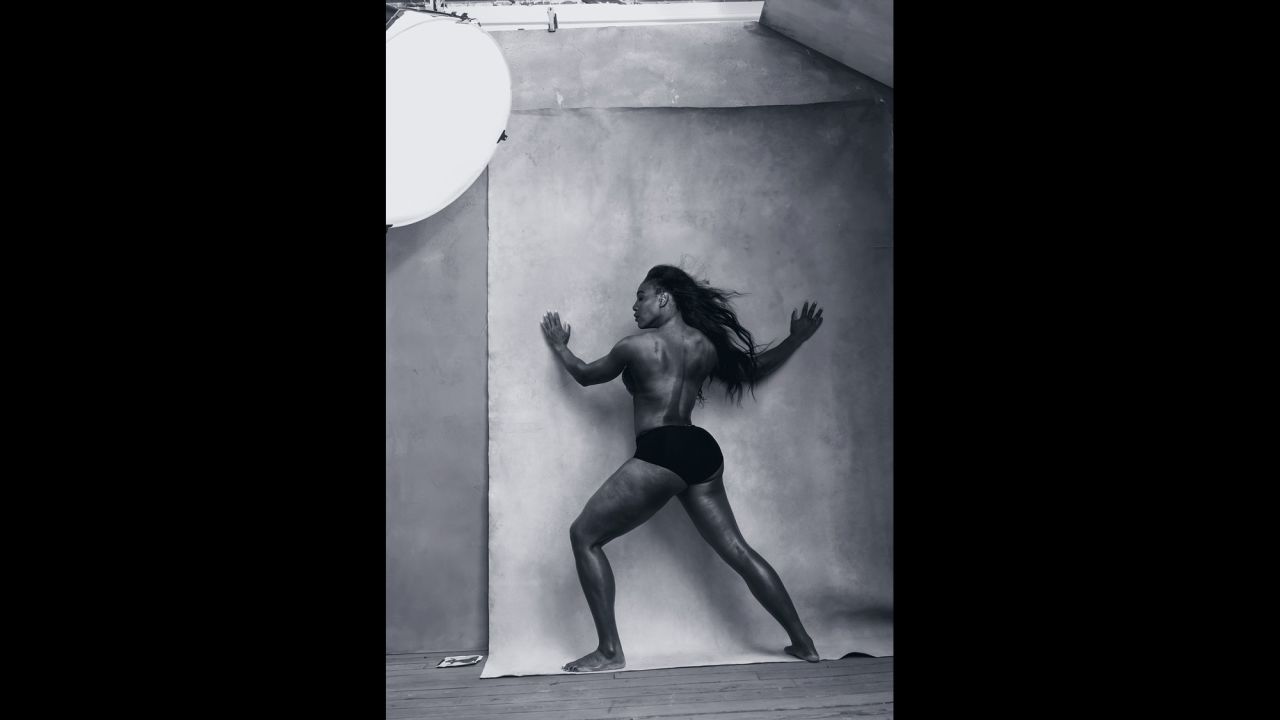Tennis player Serena Williams shows off the product of years of hard work.