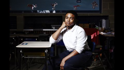 Tyler Fullwood, 13, make A's and B's in school and wants to be a lawyer when he grows up. As the oldest of three siblings, Fullwood said he sometimes fears for the safety of his family and friends. "There was a shooting behind the school and a student almost got hurt," he said. Some parts of Baltimore are dangerous, but it's not all bad, he added.
