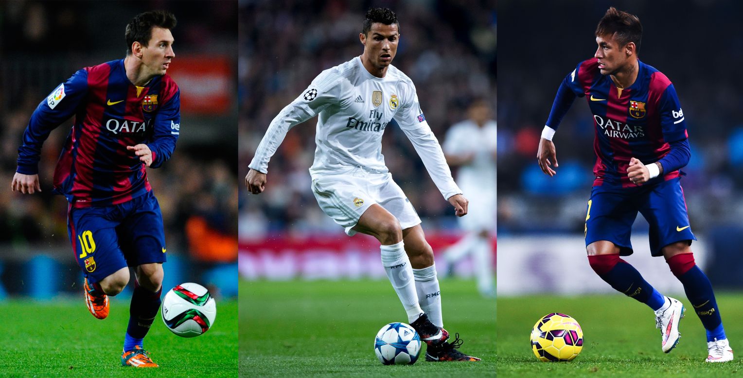 <strong>November 30, 2015:</strong> Messi, Ronaldo and Neymar are nominated for the 2015 FIFA Ballon d'Or award, that recognizes the world's best player. The winner will be announced in Zurich in January.