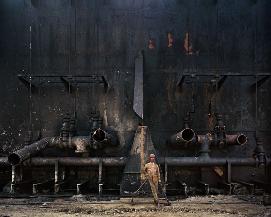 The "Shipbreaking" series was designed to capture the decommissioning of single-hulled ships -- which were considered unsafe after the Exxon Valdex Oil Spill. 