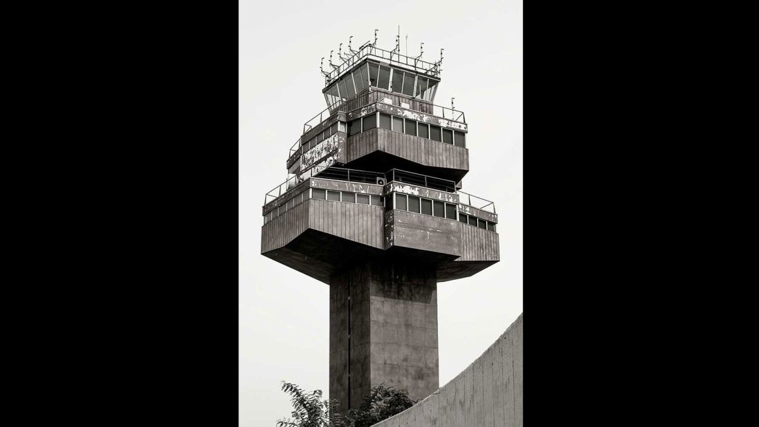 Russo's collection also includes decommissioned towers, with the hope that highlighting them will help conservation efforts. "To me these are eyewitnesses to a bygone era of aviation, they're like these wise structures that have seen it all."