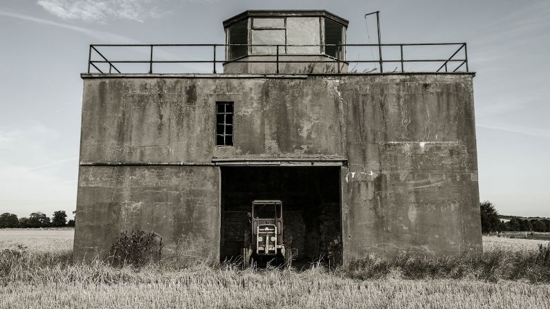 Among them is one of her favorites, a wartime naval air tower in East Fortune, Scotland. "It's a low concrete building out in the middle of a wheat field and the farmer uses it to park his tractor. It's really beautiful and I found it by chance."<br />